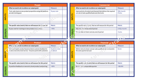 Input-Output Marketing Strategy Plan